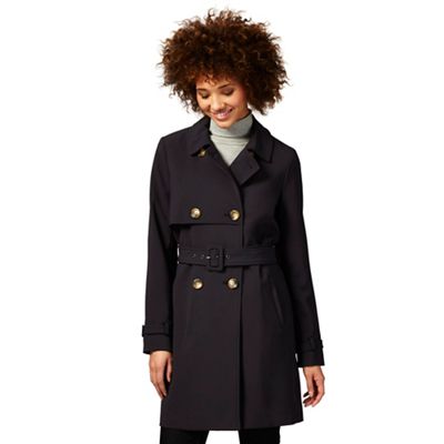 The Collection Navy crepe trench coat